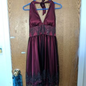 Adrianna Papell deep red dress 8P